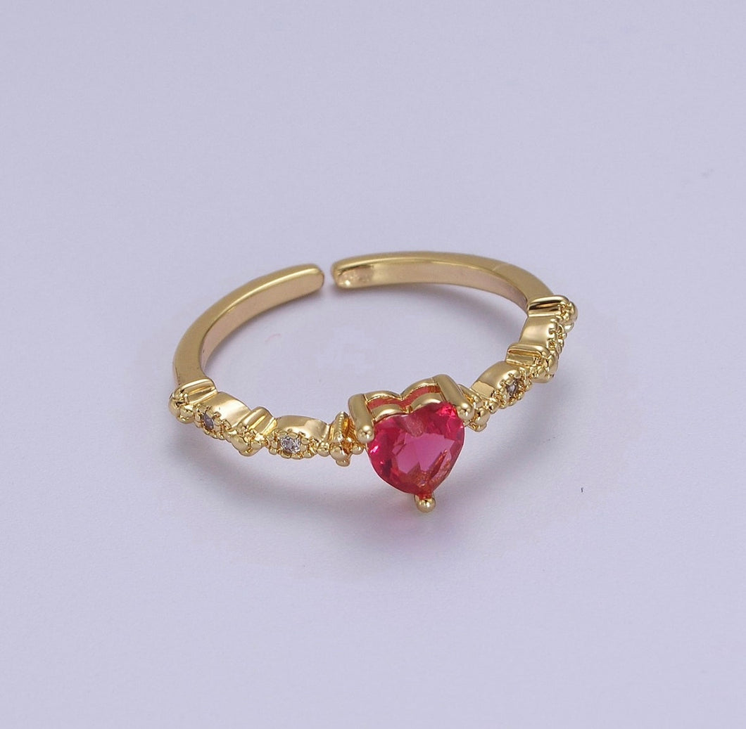 Pink Heart Gem Ring