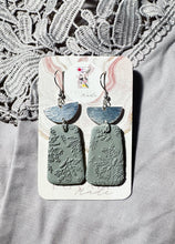 Load image into Gallery viewer, Sage Green Latte Stone Dangles
