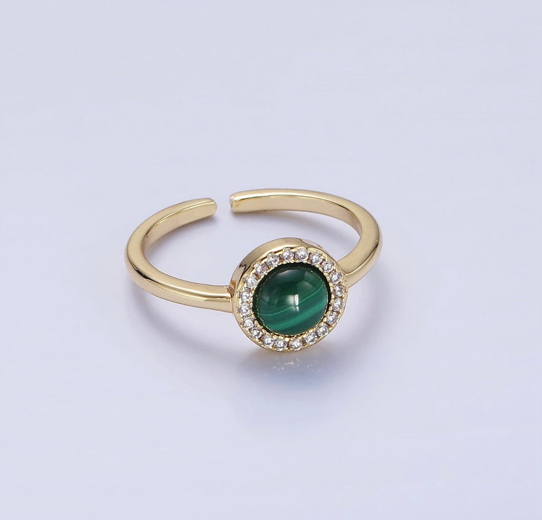 Green Malachite Gemstone Ring