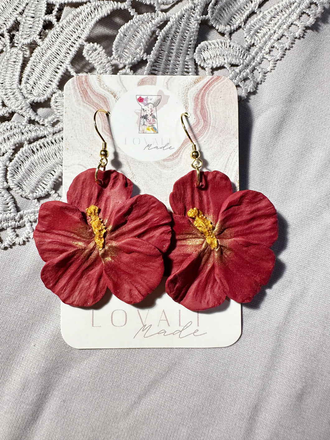 Red Hibiscus Dangles