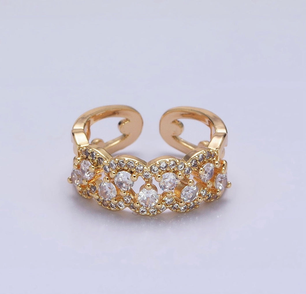 Cubic Zirconia Cluster Band Ring