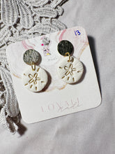 Load image into Gallery viewer, Dainty Sand Dollar with Gold Stud Posts
